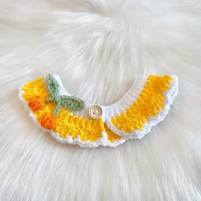 Collier en Crochet pour animaux de compagnie, écharpe pour chat, écharpe pour chien, Style princesse