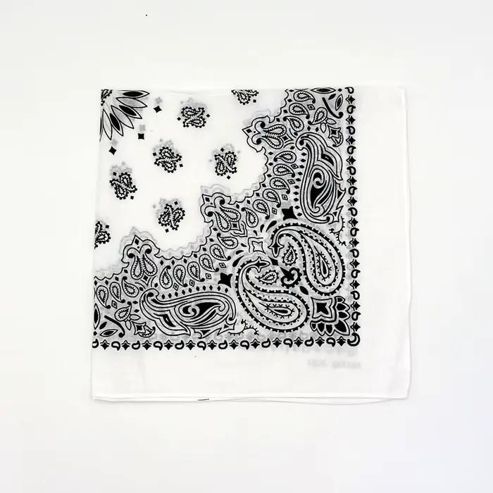 55CM carré écharpe femmes printemps couleur douce blanc bleu Purpel kaki Paisley coton bandeau Hip-h