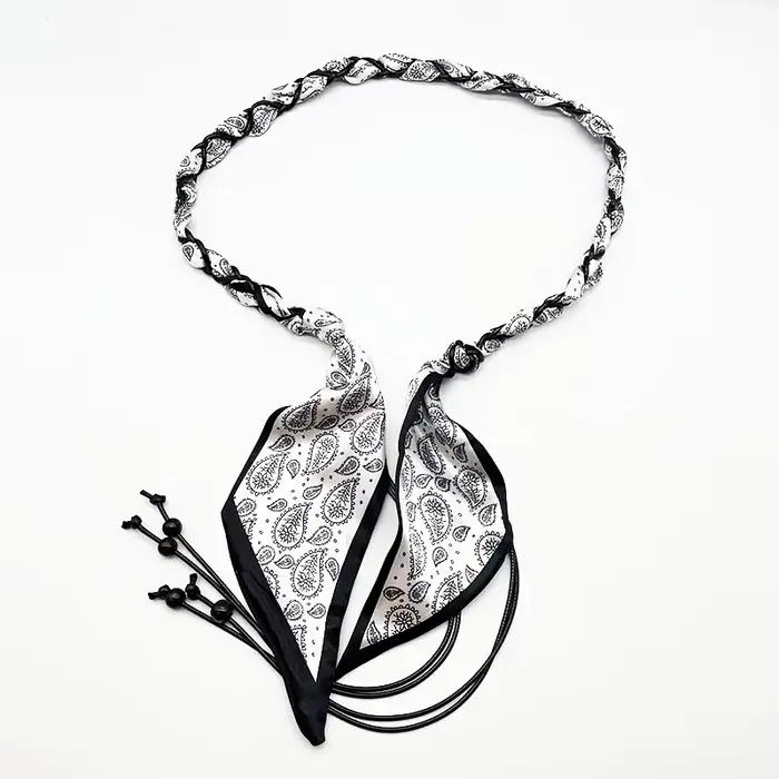 Ceinture tissée en soie pour le printemps et l'été, accessoire élégant pour femme, ceinture tendance