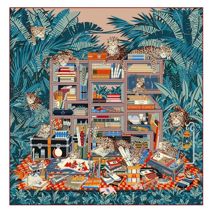 Injplanchers f-Foulards carrés College pour femmes, boîte à outils, tête, enveloppes, châle de plage