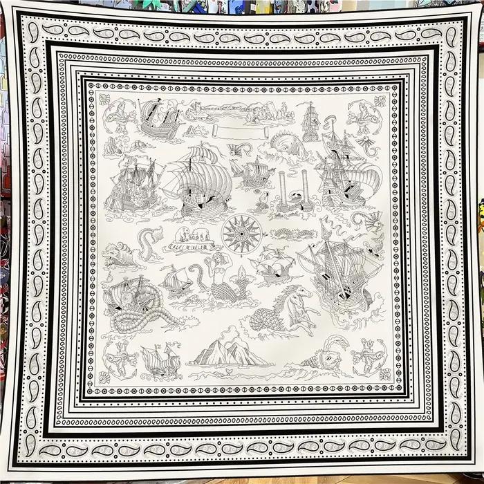 130cm hiver garder au chaud écharpe femmes marque soie cachemire carré écharpe châle luxe Paisley fo
