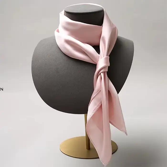 70Cm 100% foulard en soie de mûrier femmes foulards carrés Bandana Wrap foulard mûrier printemps mod