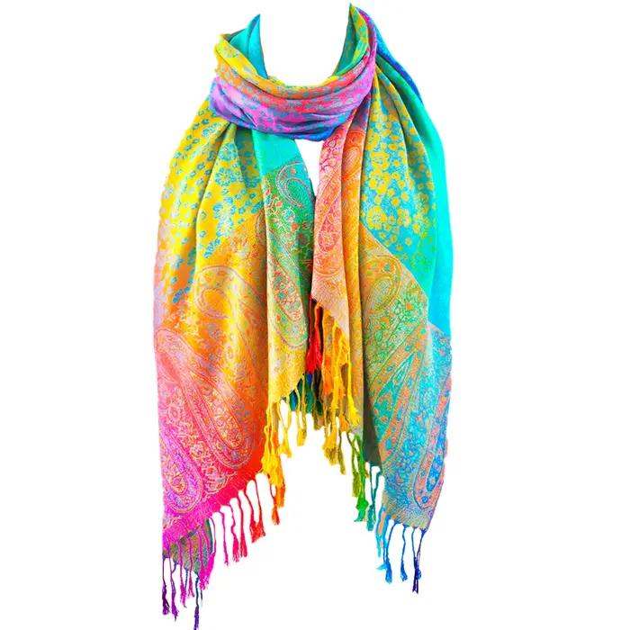Foulard en soie pour femmes, châle de luxe en Satin, écharpe pashmina