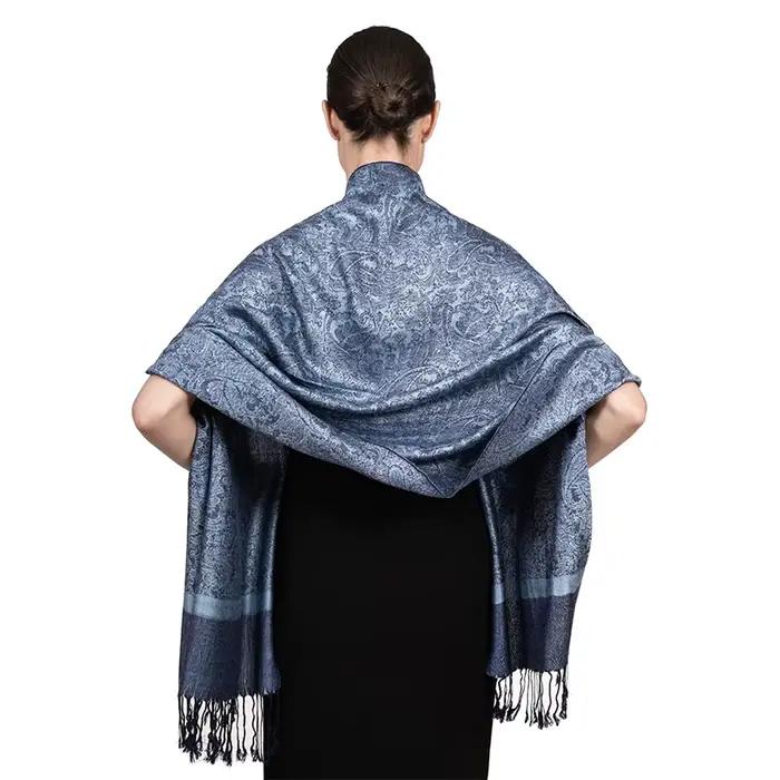 Écharpe Jacquard Longue et Douce pour Femme, Châle de Sauna Confortable et Chaud à la Mode, Collecti