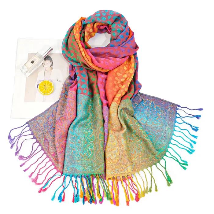 Foulard en soie pour femmes, châle de luxe en Satin, écharpe pashmina