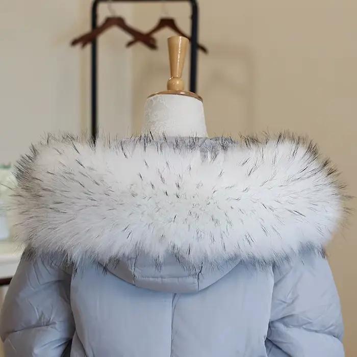Écharpe en fausse fourrure pour femme, capuche d'hiver chaude, châle décoratif en fausse fourrure, m