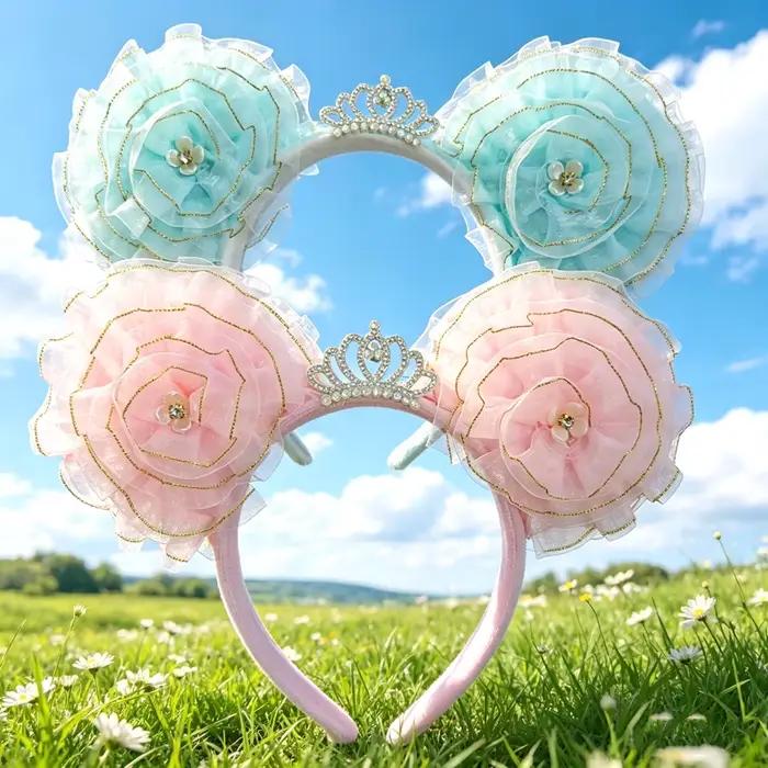 Serre-tête Oreilles de Minnie Mouse Dessin Animé Nouveauté Fête Noël Bonhomme de Neige Coiffe Cospla