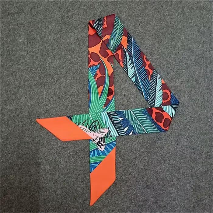 Écharpe fine imprimée léopard et papillon pour femme, marque de luxe, foulard tendance, sac pour fem