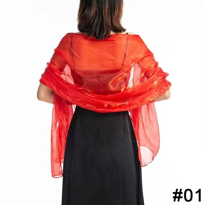 Châle de mariage élégant brodé sur mesure, robe de soirée argentée, châle soyeux pour mariée et demo