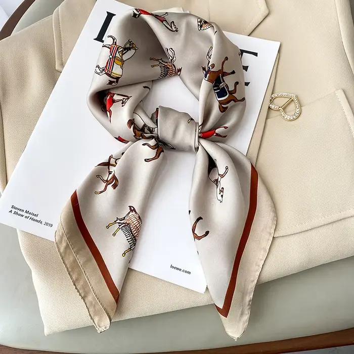 InjBag-Foulard Carré Imprimé pour Femme
