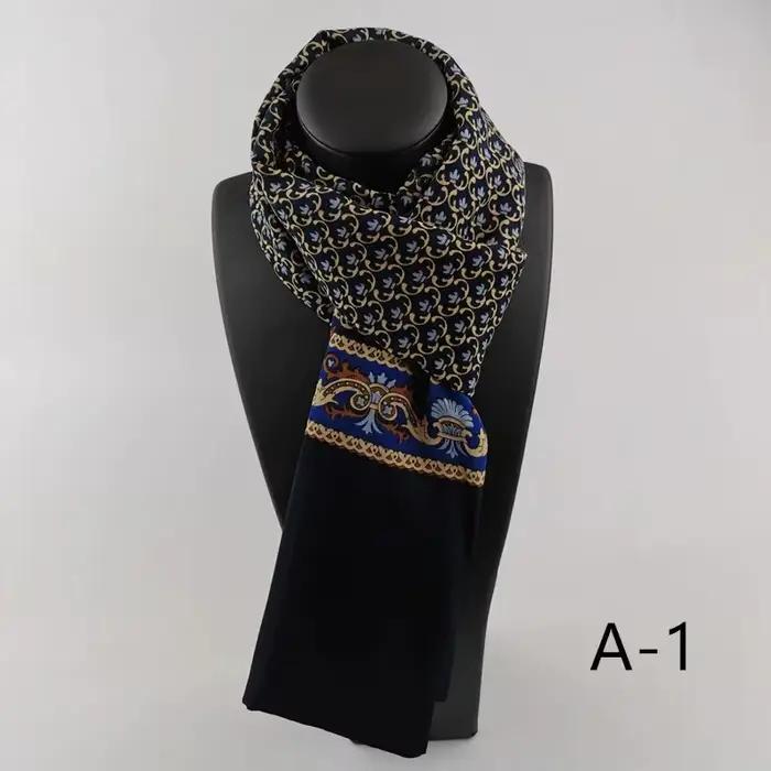 Nouvelle mode printemps hiver foulard en soie pour hommes marque de luxe foulards de créateur Plaid pour les femmes écharpe pour garder au chaud