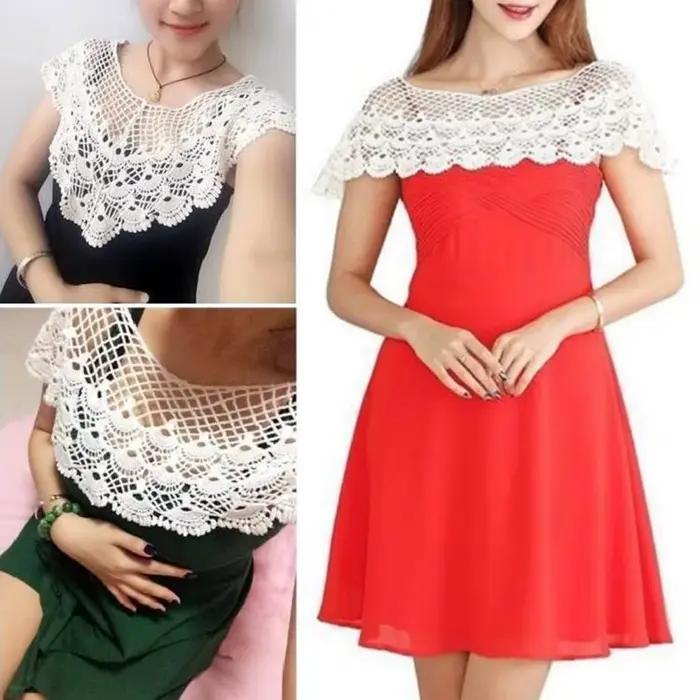 Robe de soirée en dentelle Crochet pour femmes