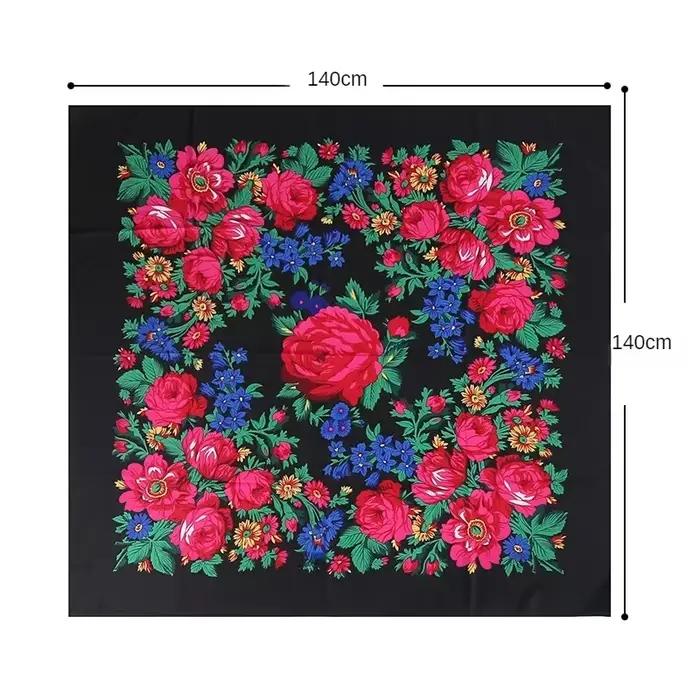 Foulard carré imprimé 140x140cm pour femmes