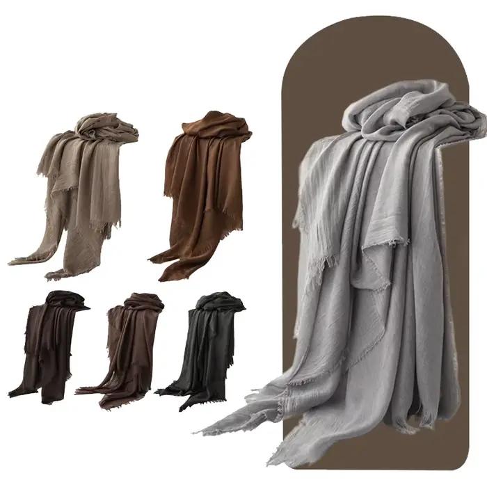 Écharpe Vintage grande taille médiévale douce printemps été