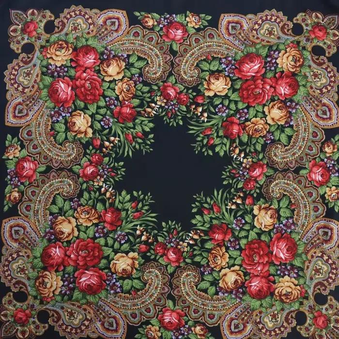 Écharpe Florale Bohème Rétro Femme Luxe Multifonction Écharpe Châle Voyage Occasionnels Tête Enveloppement