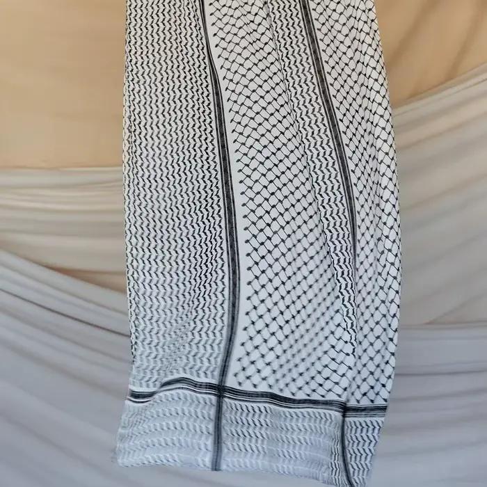Écharpe arabe Shemagh Keffiyeh – Plaid imprimé en mousseline de soie légère