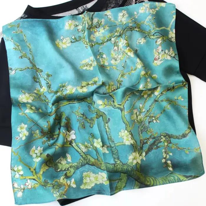 Foulard carré en soie de mûrier 100% naturelle