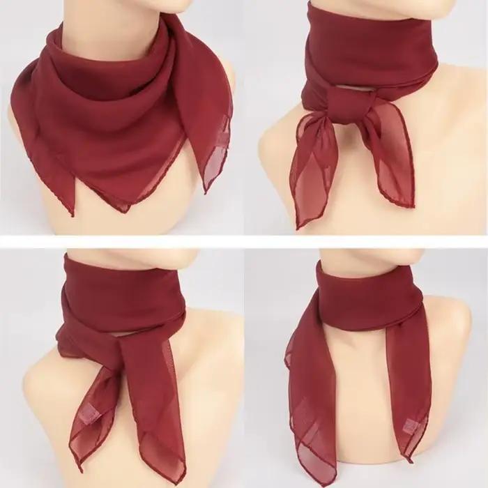 39BD – foulard cou en ruban carré pour femmes