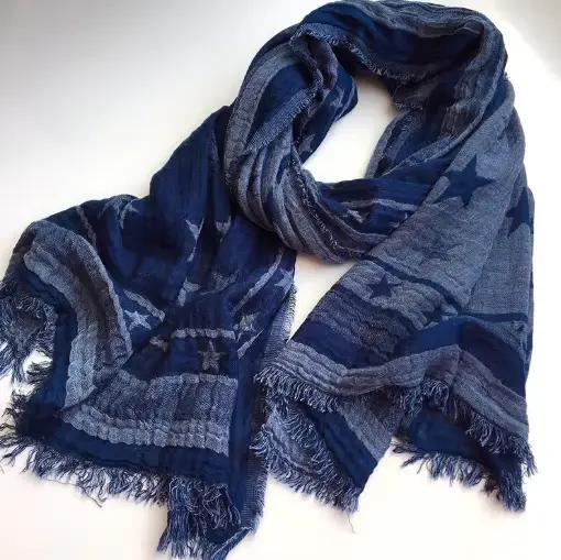Écharpe en coton doux de style unisexe châle jacquard multifonctionnelle pour homme et femme pour les quatre saisons et les occasions extérieures