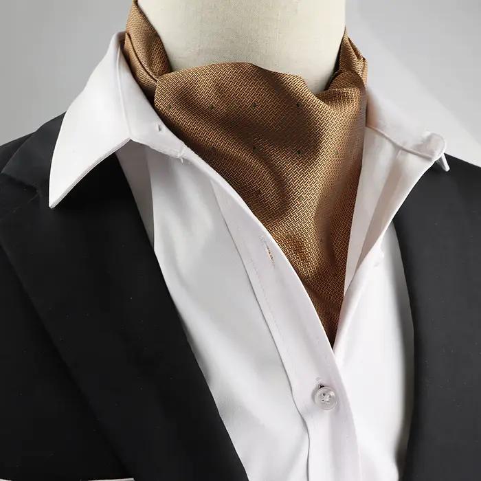 Cravate ascot moderne homme style mode paisley polyvalent pour réunions d'affaires et occasions formelles