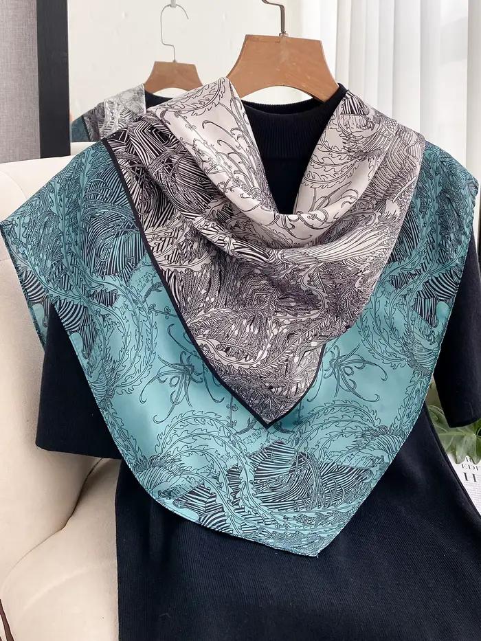 Nouveau Foulard Carré en Satin Lijiin 90*90cm