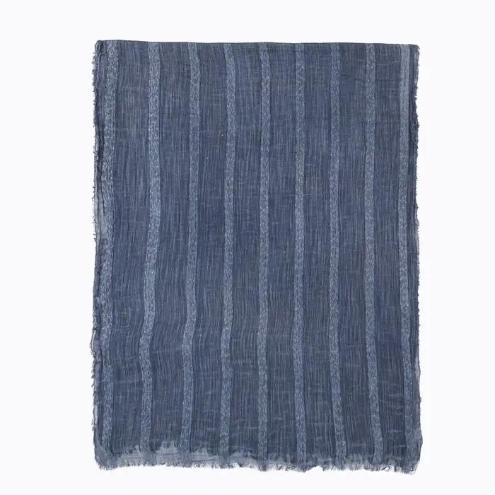 Écharpe rayée en coton et lin homme et femme accessoire mode pour tous les jours occasions extérieures automne hiver châleBufandas