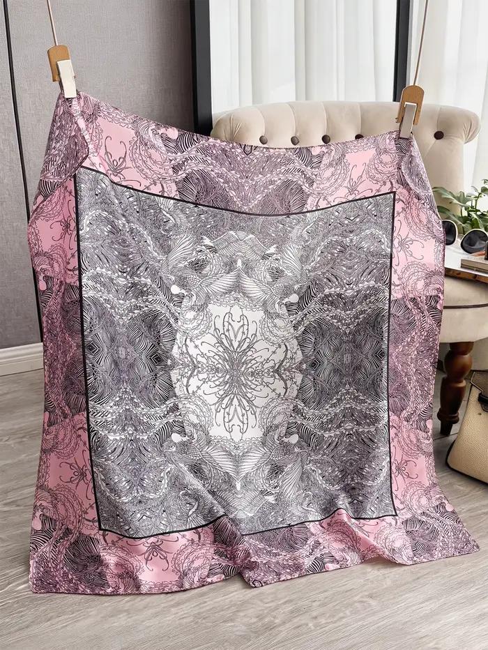 Nouveau Foulard Carré en Satin Lijiin 90*90cm