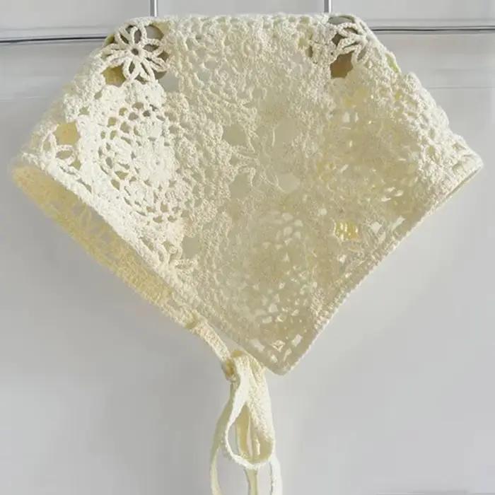 Foulard triangulaire en crochet pour femme