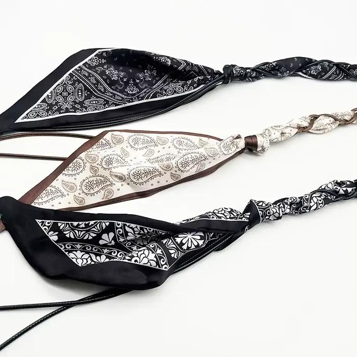 Ceinture tissée en soie pour le printemps et l'été