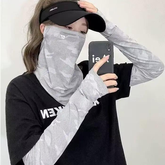 Cache-cou et masque facial unisexe en soie glacée