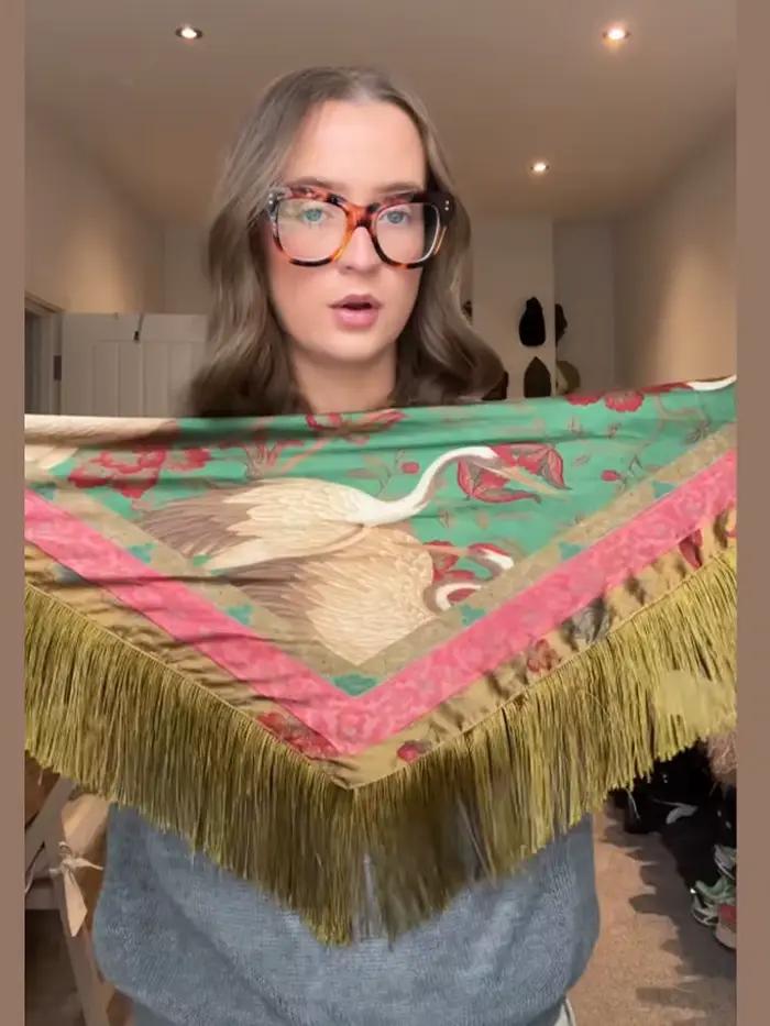 Cardigan en jacquard à panneaux et pompons pour femme