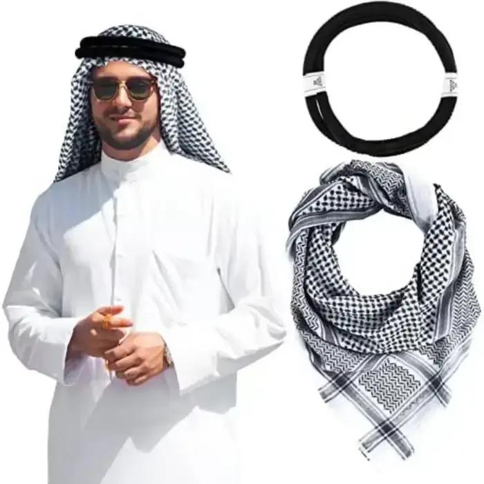 Arabe Shemagh musulman Keffiyeh tête enveloppement tactique désert