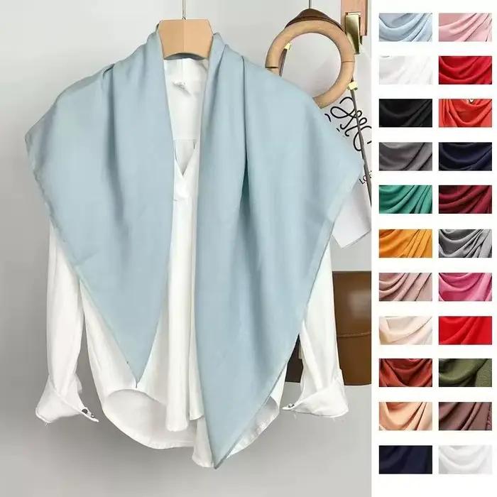 Nouveau foulard en coton et lin de couleur Pure 90