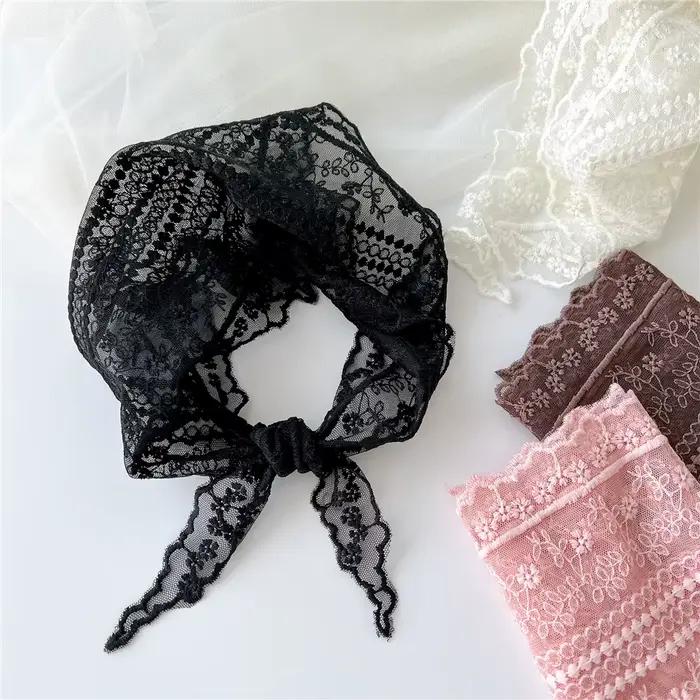 Écharpe en dentelle évidée pour femme