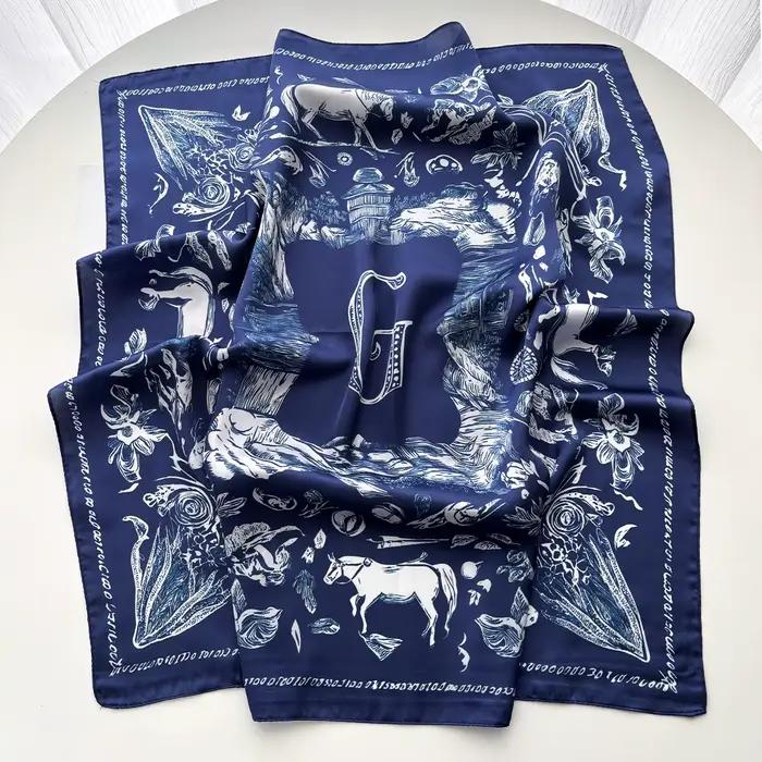 Foulards pour femmes en satin imitation soie