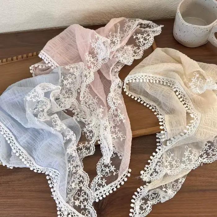 1PC Foulard triangulaire en dentelle pour femme