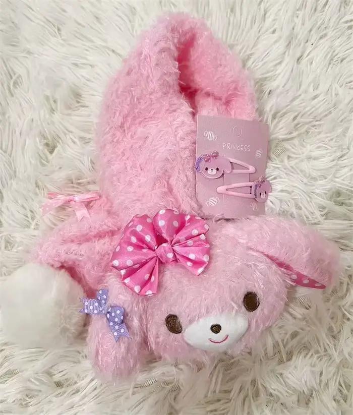 Écharpe en peluche Bonbonribbon Bunny pour femme