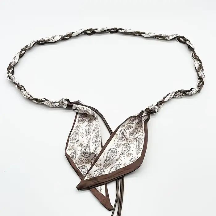 Ceinture tissée en soie pour le printemps et l'été