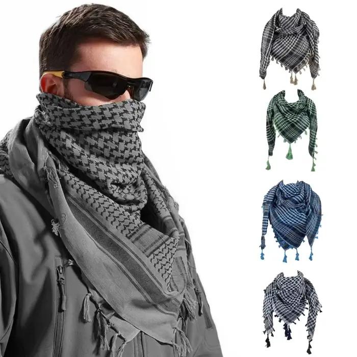 Keffiyeh tactique désert écharpe Wrap Shemagh tête cou arabe
