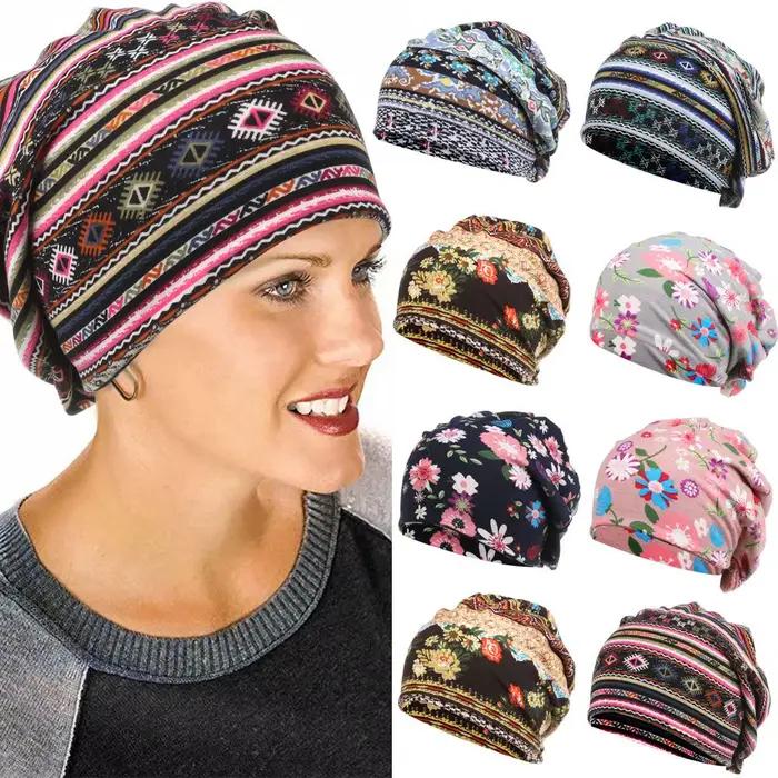 Bonnet de coton féminin sport fleuri pour toutes les saisons et occasions décontractées
