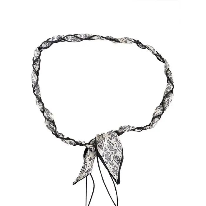 1 ceinture écharpe tressée style bohème