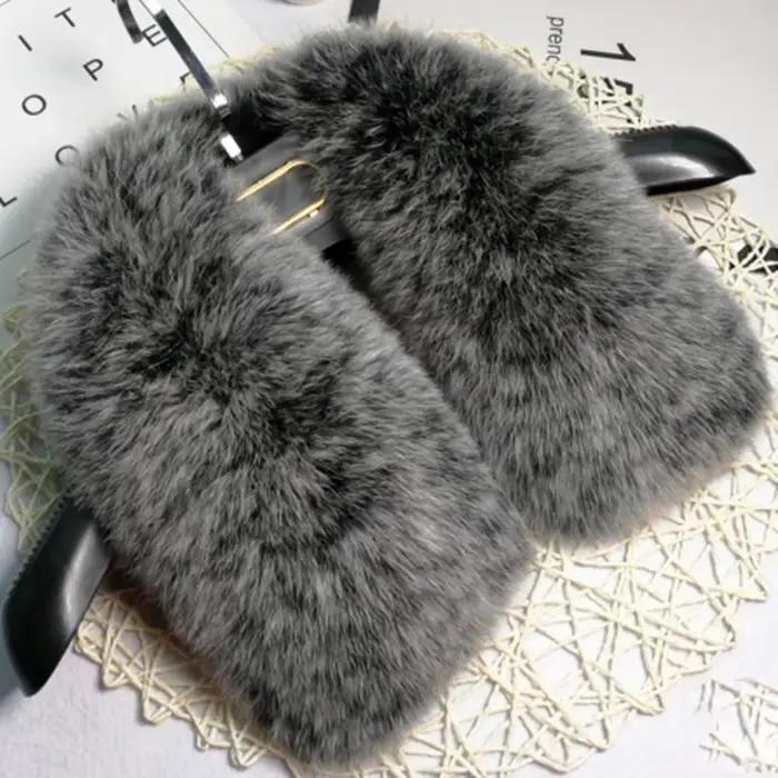 Écharpe en fourrure de renard hiver femmes 100% véritable col