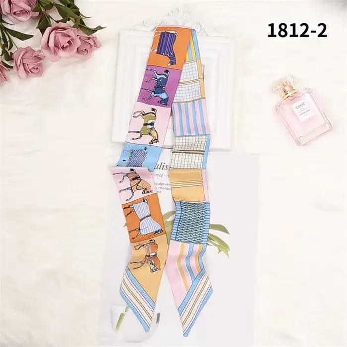 Écharpe skinny cheval à carreaux pour femme
