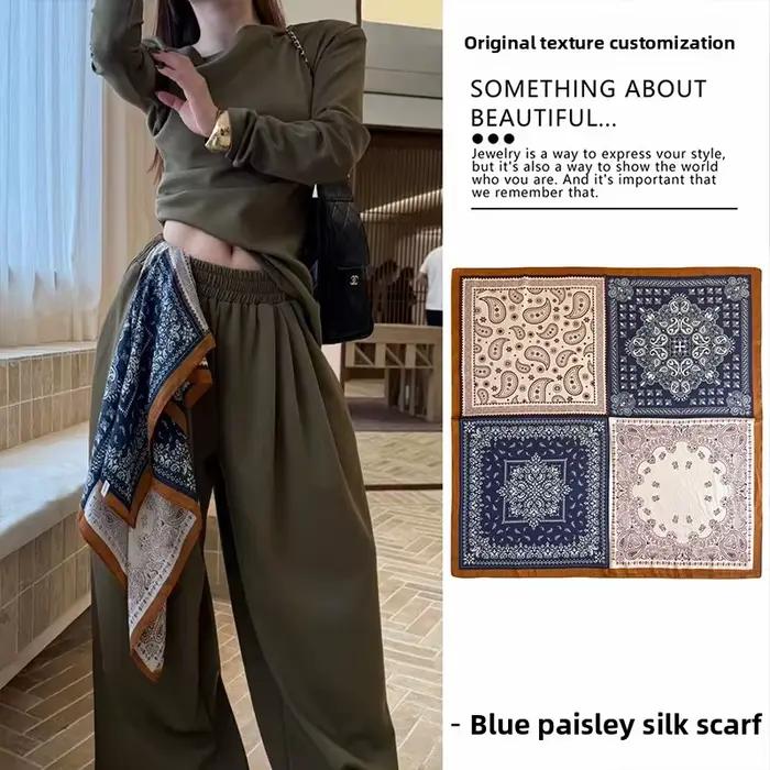 Echarpe Paisley Puzzle Vintage en polyester multifonction pour femmes toutes saisons occasions ```