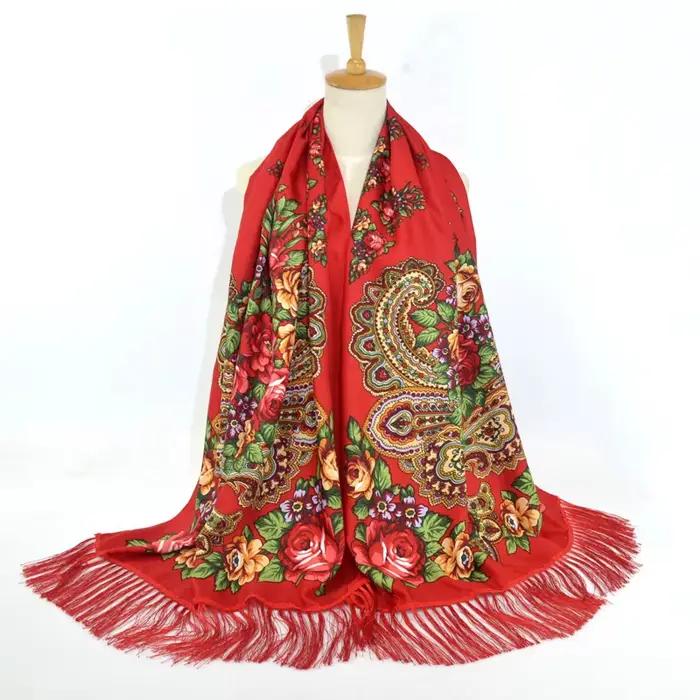Foulard de Luxe Russe à Imprimé Floral