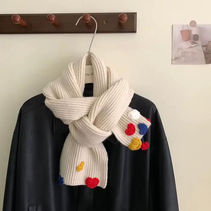 Châle doux en tricot de coeur au crochet pour femmes et filles