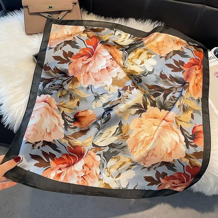Écharpe en soie imitation haut de gamme de luxe léger européenne et américaine