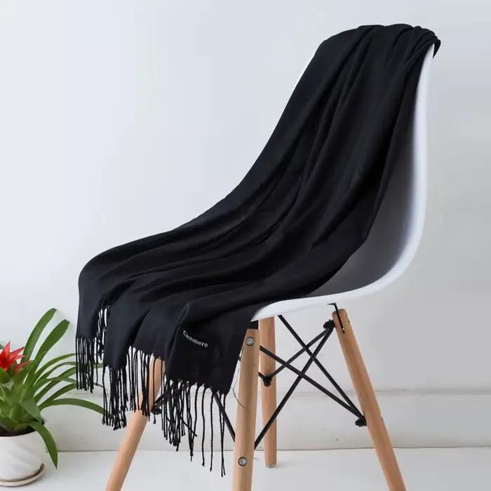 Écharpe en polyester solide pour femmes et hommes, 43 couleurs, style mode, applicable aux quatre saisons, parfait pour les occasions spéciales et le quotidien