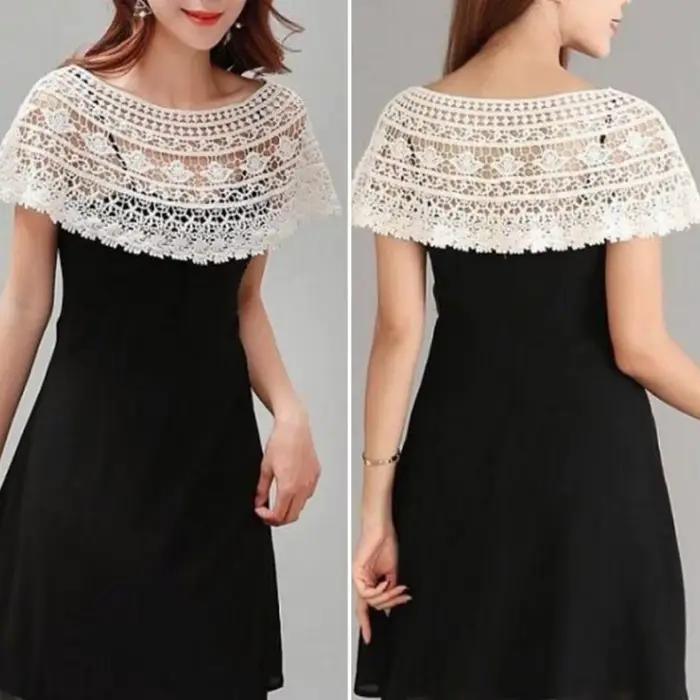 Robe de soirée en dentelle Crochet pour femmes
