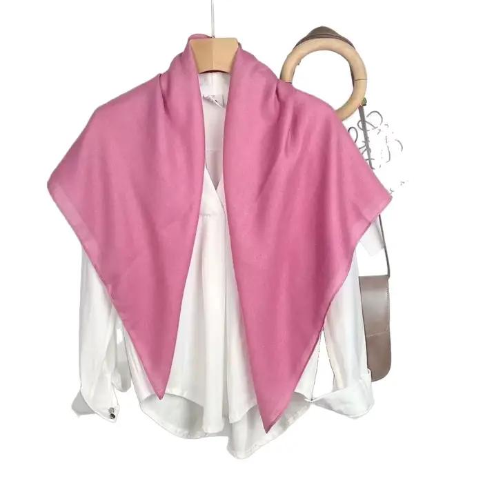 Nouveau foulard en coton et lin de couleur Pure 90